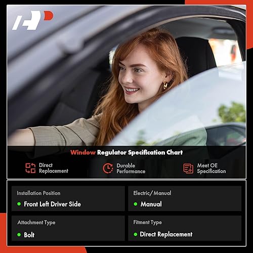 Miniatura 2 de A-Premium Elevalunas eléctrico delantero izquierdo del lado del conductor con motor de repuesto para Ford E-150 2003-2014, E-250 Econoline