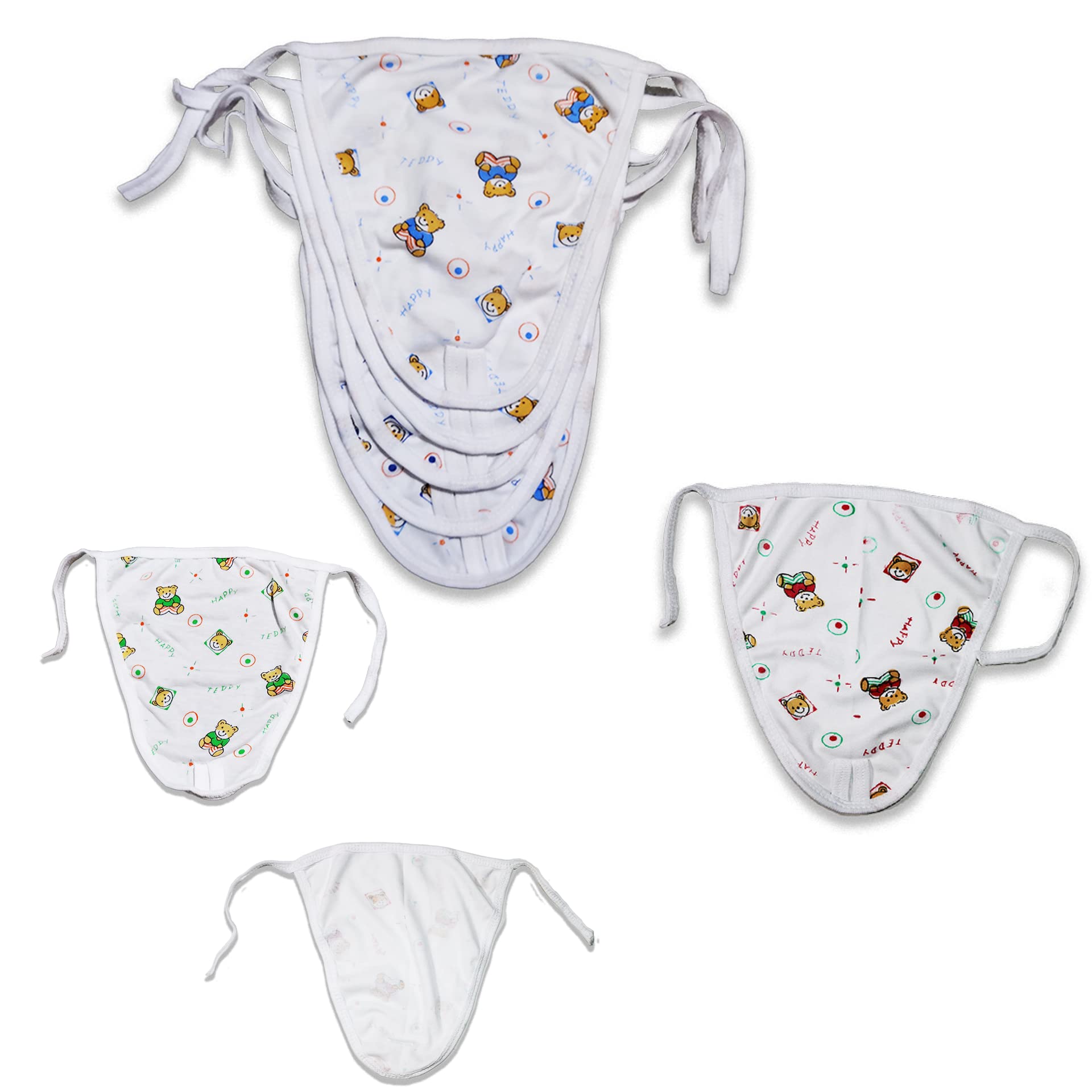 Little Boo new born Baby's Cotton Cloth Diapers/Langot/nappy U Shaped Washable and Reusable Nappies (Multicolour,0-6 Months) Pack of 10-image-29