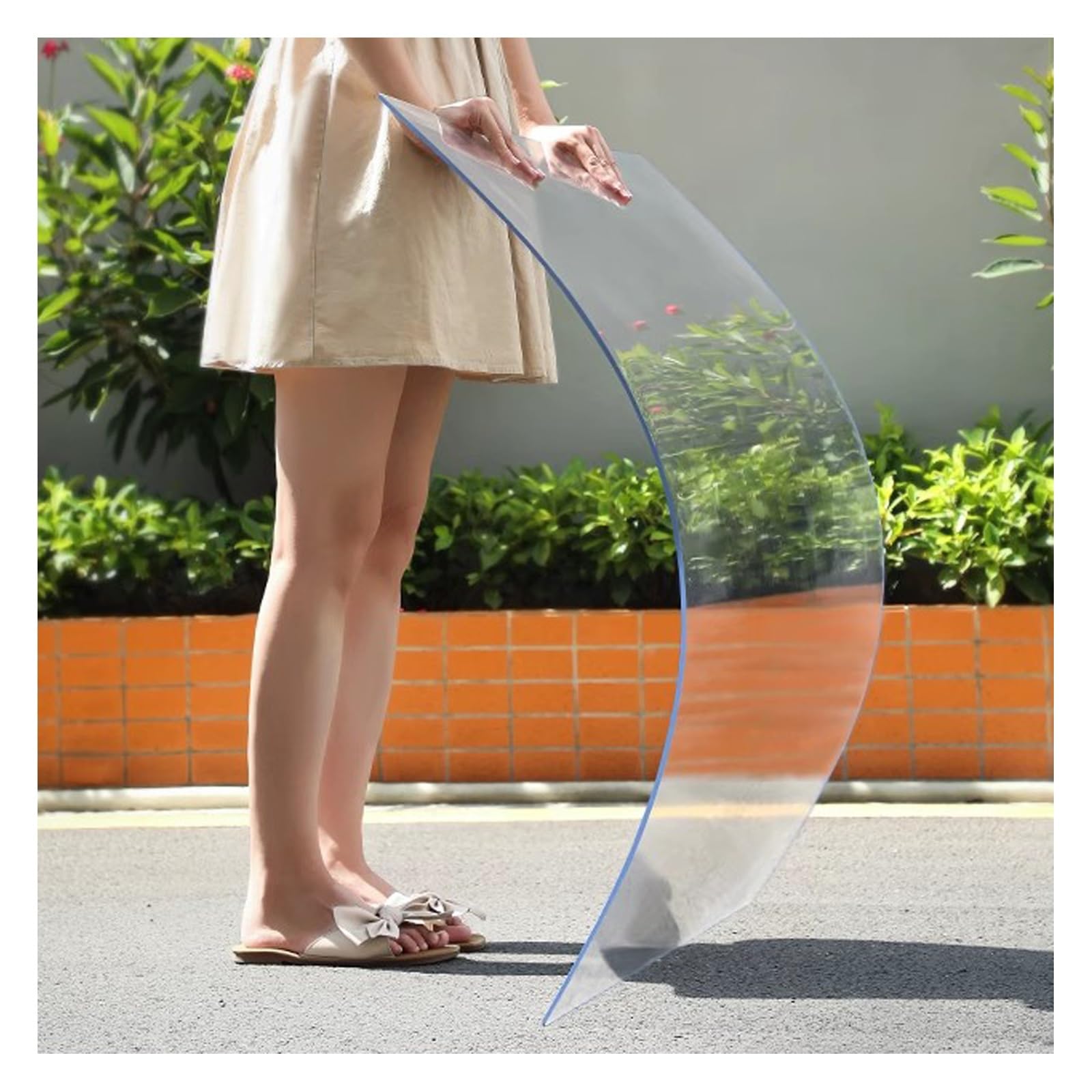 Placas de Policarbonato de 0,3 cm de Grosor, Lámina de Plástico PVC, Lámina de Acrílico Transparente, para Agricultura, Invernaderos(50x300cm)