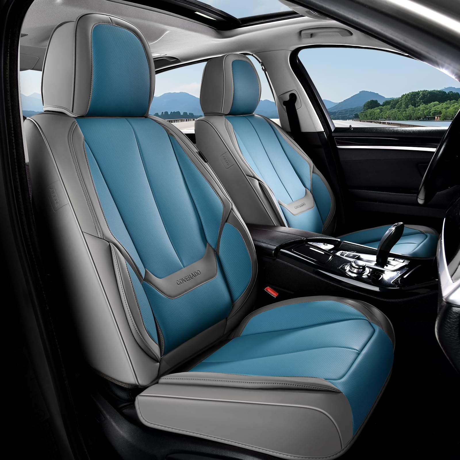 Coverado Seat Covers, Car Seat Covers Front Seats, Car Seat Cover, Car Seat Protector Waterproof, Car Seat Cushion Leather, Seat Covers Carseat Cover Universal Fit for Most Cars