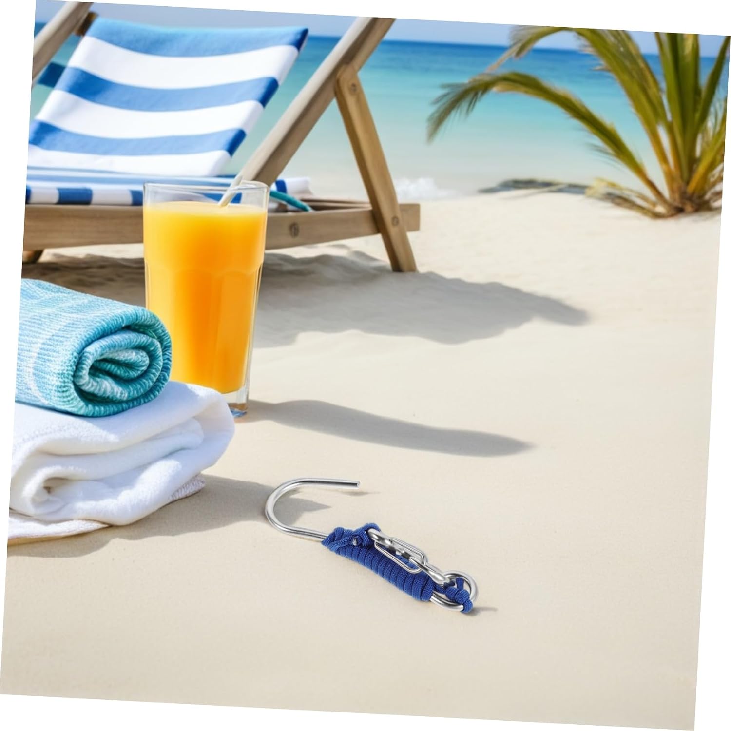 Stainless Steel Scuba Diving Reef Hook with Paracord and Carabiner, Portable and Efficient Deployment Safety Gear for Reef Drift Diving and Underwater Activities