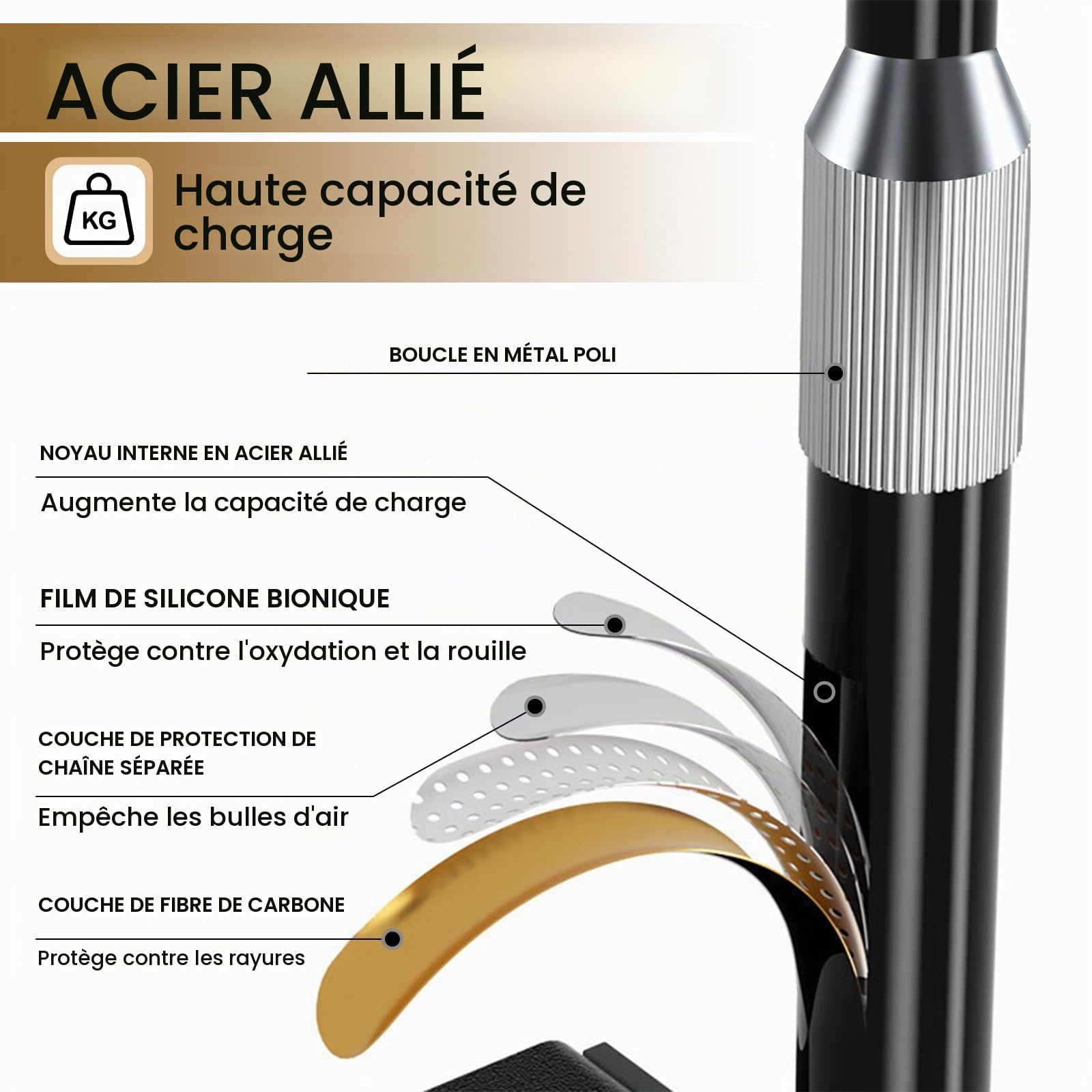 Support de projecteur, pour lit et canapé, longueur du support réglable 24 à 41 cm, design caché, compatible avec 99 % de projecteurs XGI-MI Nebu-la Van-KYO Ep-Son (24 à 41 cm)