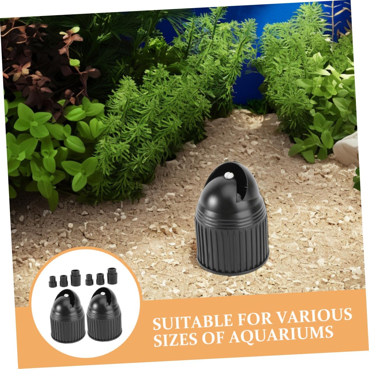 YARNOW 2Sets Submersible Wave Maker Power Head for Freshwater Saltwater Aquariums Water Circulation Pump with Rotating Decoration for Realistic Ocean Environment