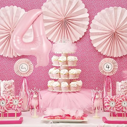 Miniatura 214 de TONIFUL Globos arcoíris de 40 pulgadas con números grandes del 0 al 9, globos digitales número 4 para helio, globos de aluminio Mylar con números