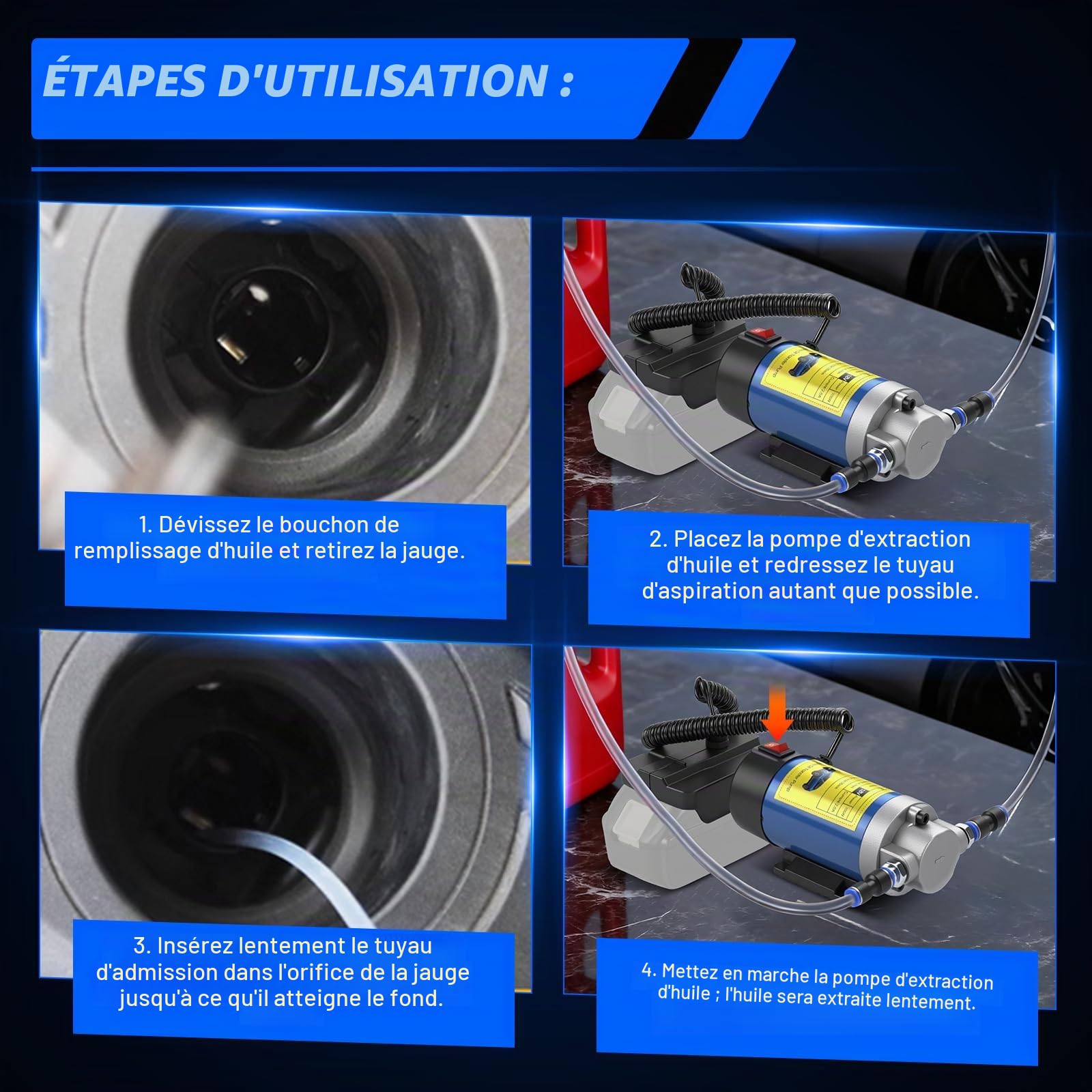 Pompe de transfert d'huile diesel sans fil pour Makita 18V (sans batterie)