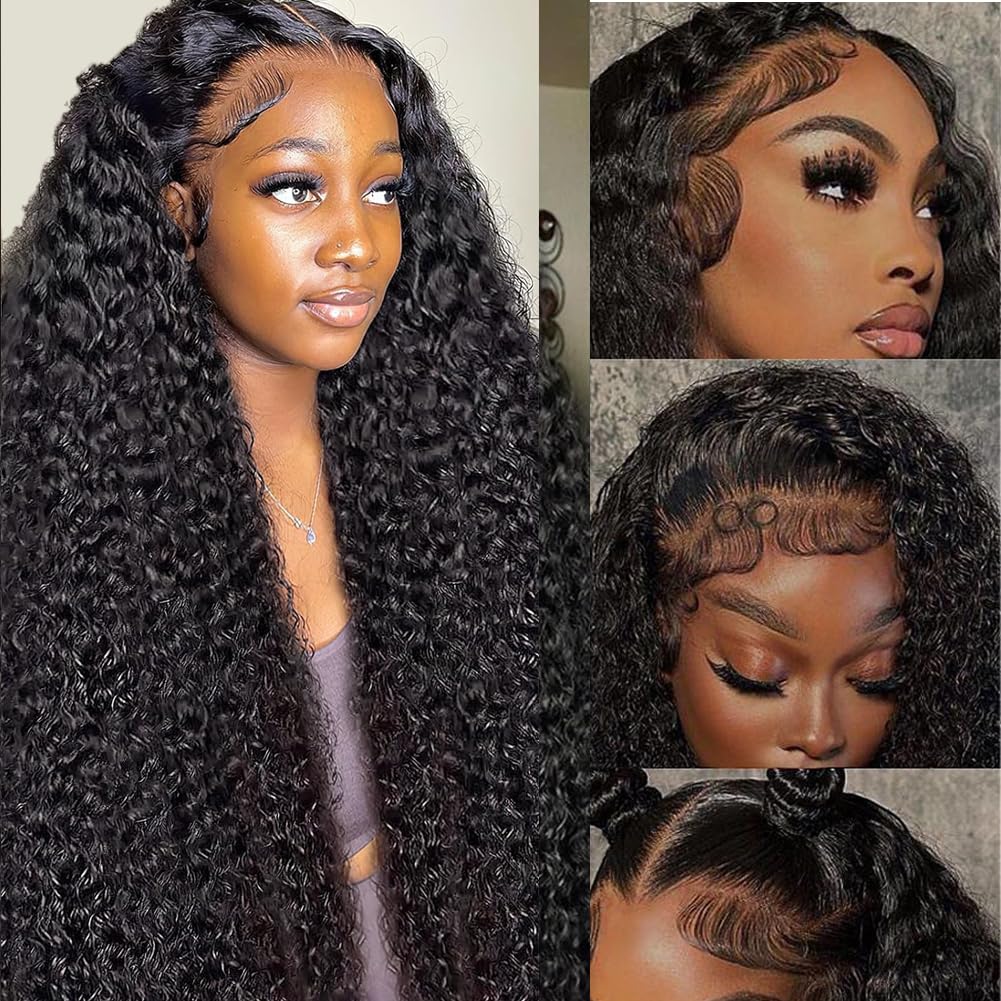 Keshon 13×5 Deep Wave Lace Front Wigs Human Hair 200% Density Deep Wave Frontal Wig Pre Plucked HD Transparent Full Lace Frontal Wigs Natural Color 28 inch Keshon 13×5 Deep Wave Lace Front Wigs Human Hair 200% Density Deep Wave Frontal Wig Pre Plucked HD Transparent Full Lace Frontal Wigs Natural Color 28 inch