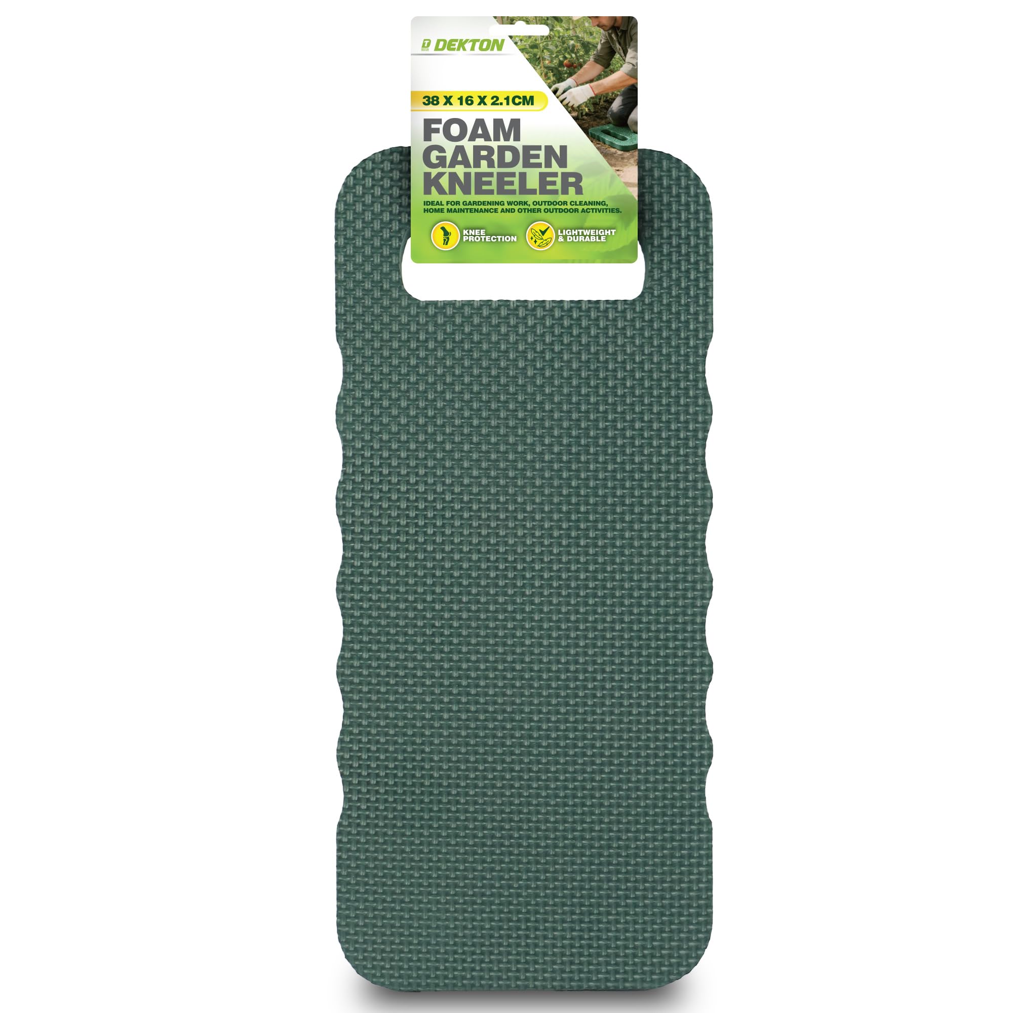 Dekton Garden Kneeler Pad 38 x 16 x 2.1cm, Thick Foam Kneeling Cushion, Anti Slip Garden Kneeling Mat for Gardening, DIY & Maintenance, Lightweight Portable Knee Support