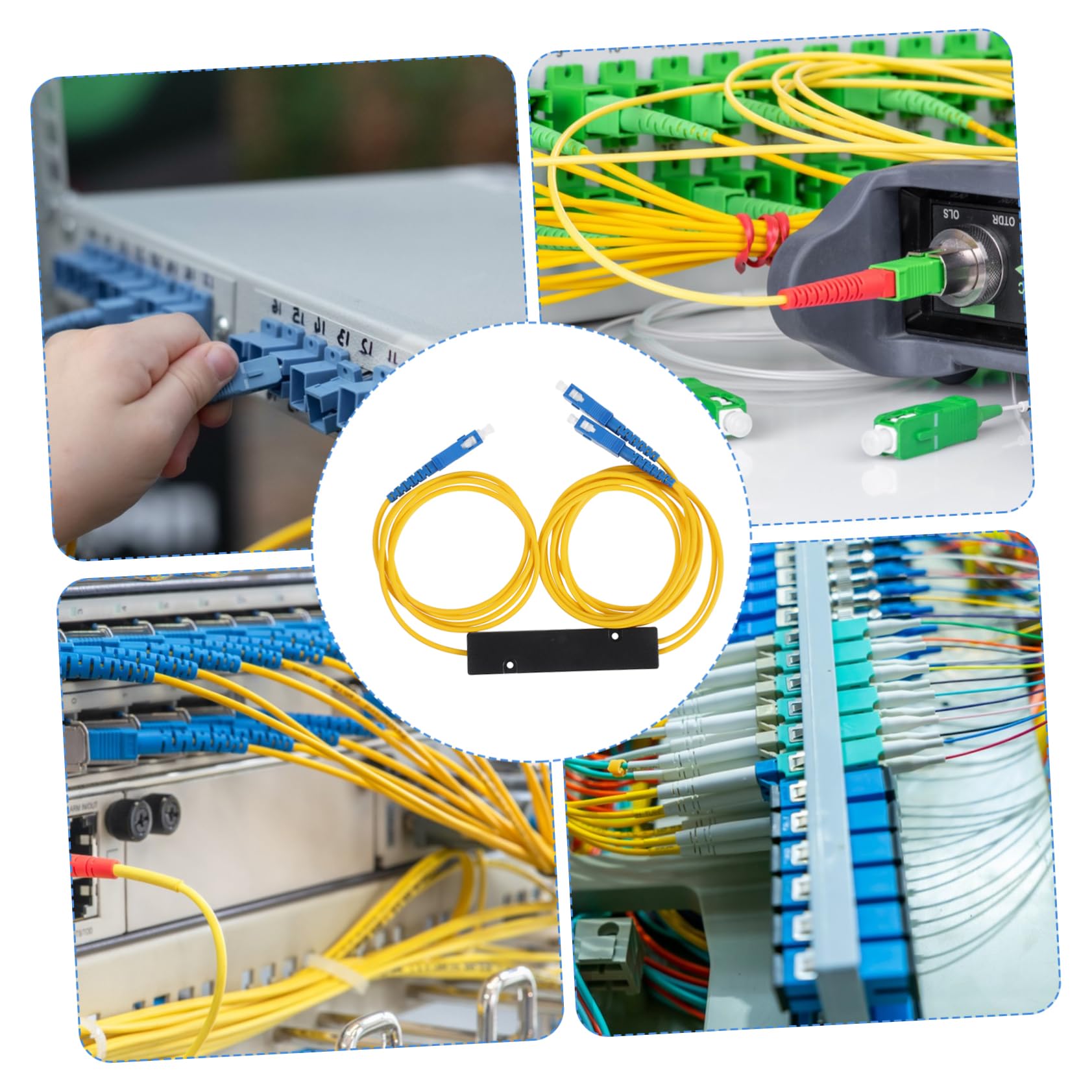Gadpiparty 5pezzi Optic Cord Splitter Fused Optical Cable Stabilità e Trasmissione Connettori Protettivi Flessibile Impianti Tv