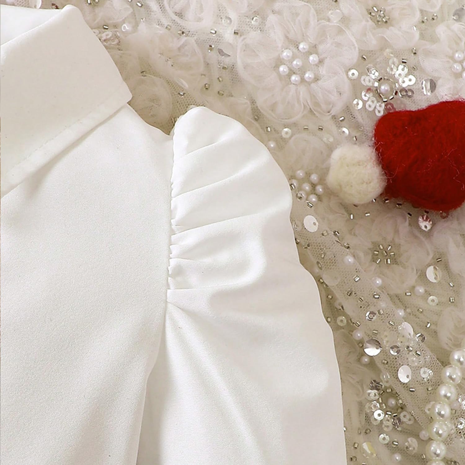 ChuYuKu Baby Girl Clothes Fall Winter Outfits Puff Sleeve Shirt Tartan Pleated Skirt Cute Vest Set Toddler Girl Dress Holiday - Image 6