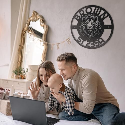 Miniatura 6 de Letreros de metal personalizados, letrero de metal con nombre personalizado, decoración de pared de animales, arte de pared de metal, letrero de