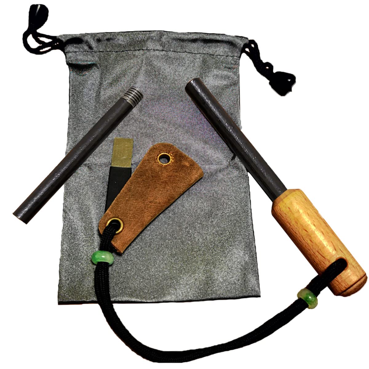 BSGB Ferro Rod Fire Starter with Wood Handle 5/16