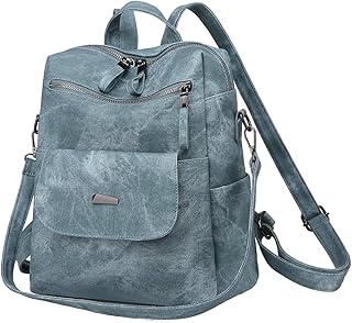 PALAY® Backpack for Girls Women PU Leather Travel Backpack Vintage Shoulder Bags Soft PU Backpack Handbag Sling Shoulder P...