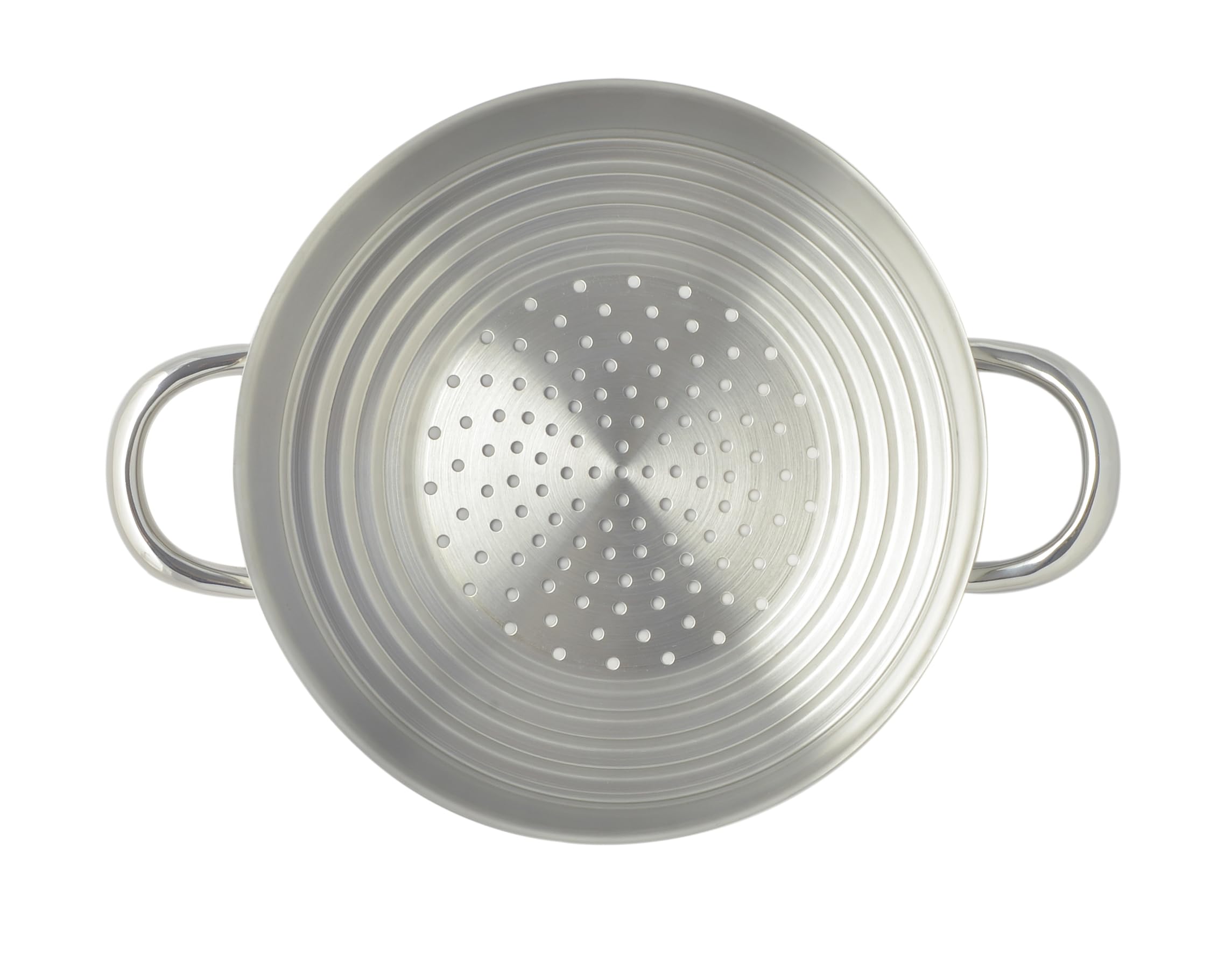 Artame, ART32956, Colador de vapor multidiámetro de acero inoxidable con tapa de cristal, Ø16 cm a Ø24 Cm