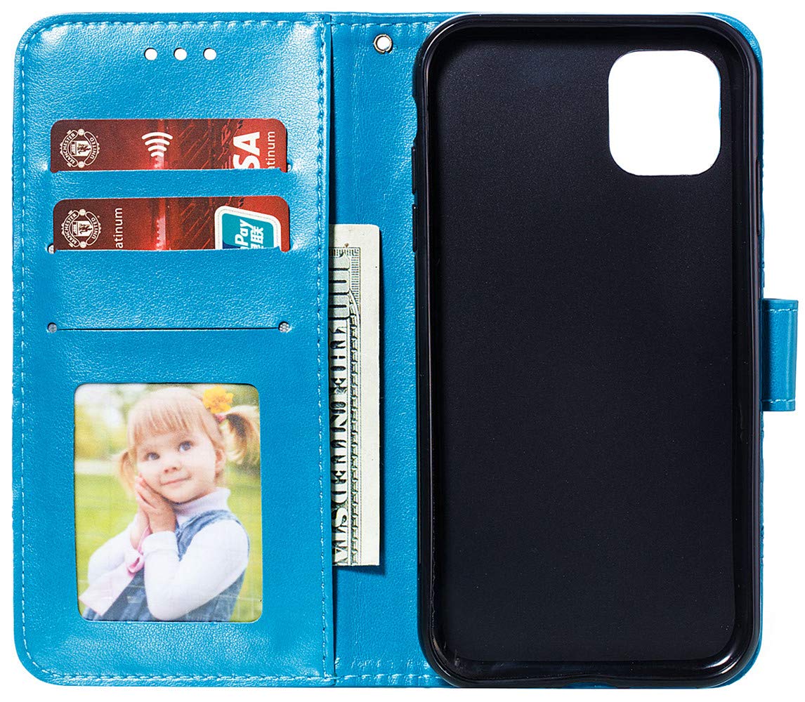 MEUPZZK iPhone 11 Wallet Case, Embossed Mandala Premium PU Leather