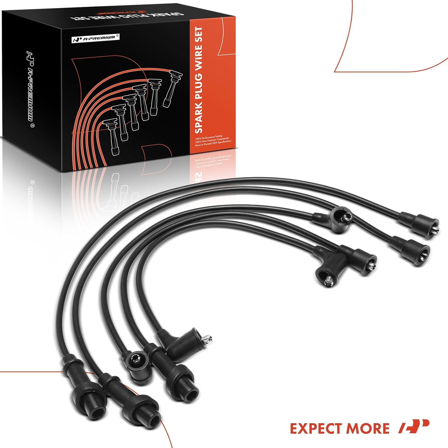 A-Premium 5PCS Spark Plug Wires Compatible with Chevrolet Metro 1998-2000 & Geo Metro 1989-1997 & Pontiac Firefly 1989-1991 1994-1999, 1.0L