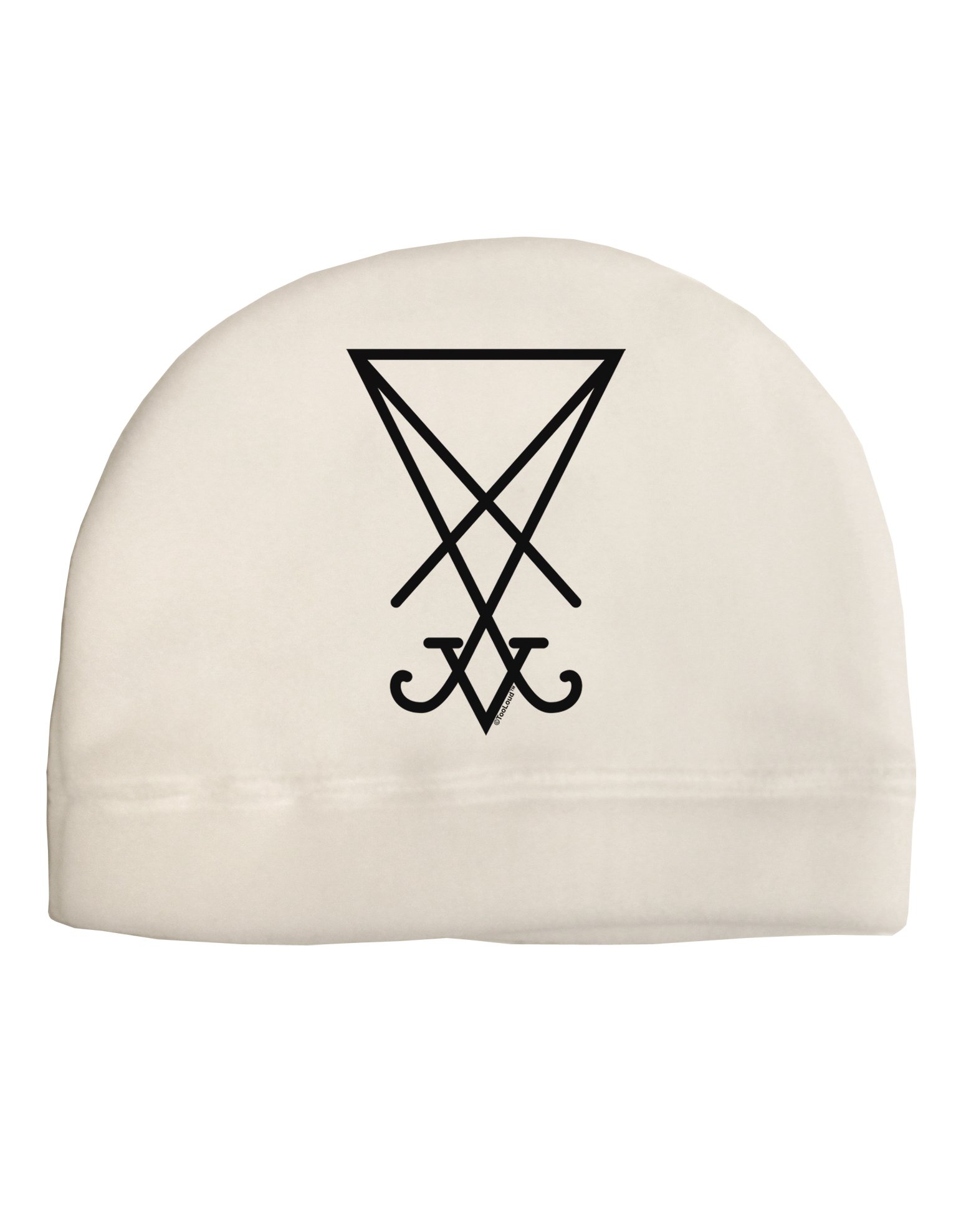 TOOLOUD Sigil of Lucifer - Seal of Satan Adult Fleece Beanie Cap Hat White