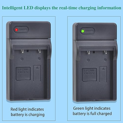 Miniatura 6 de Tectra Paquete de 2 baterías EN-EL5 y cargador USB para cámaras Nikon Coolpix P500, P510, P520, P530, P3, P4, P80, P90, P100, P5000, P5100, P6000,