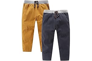 Boys' 2-Pack Cotton Pull On Pants