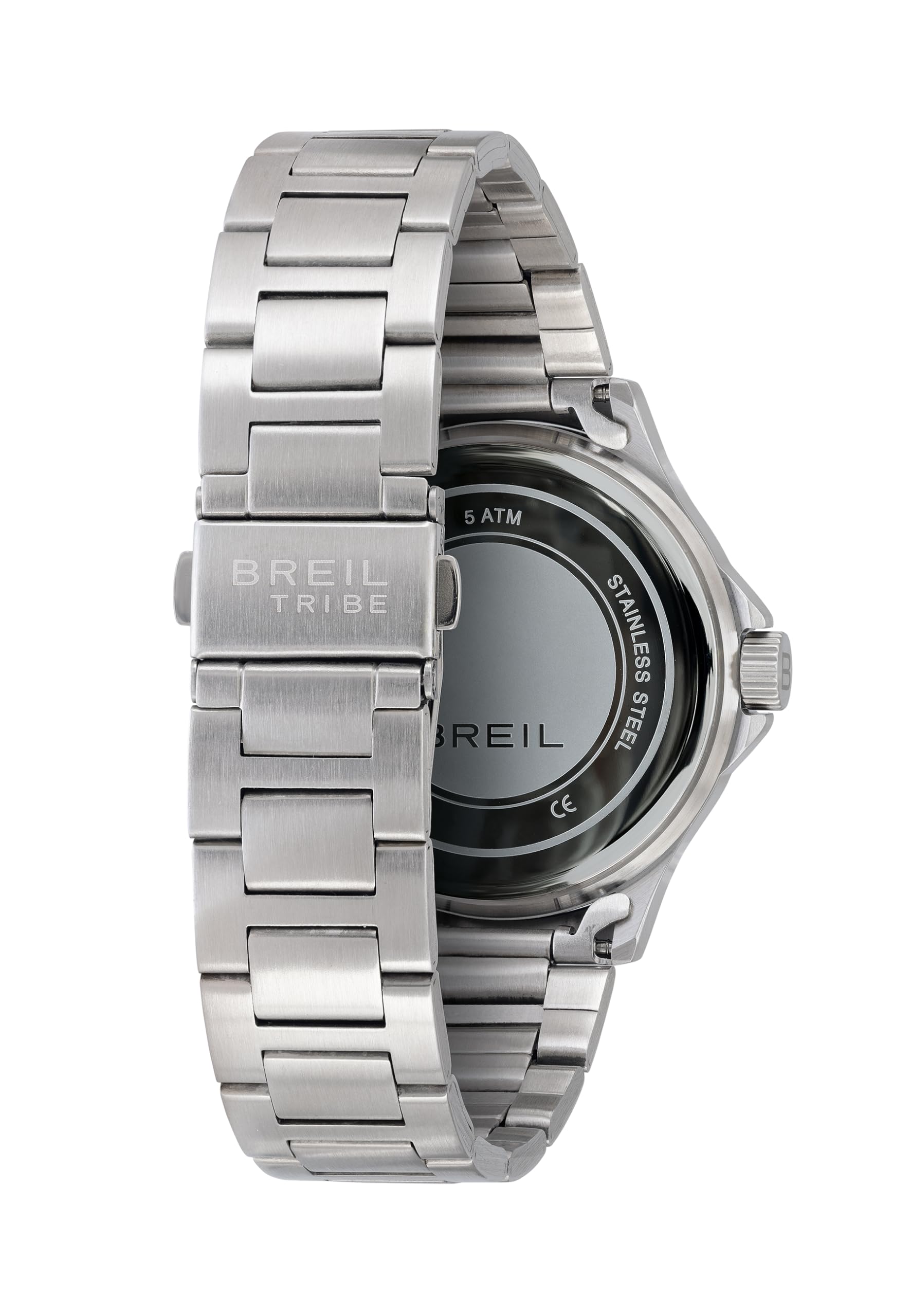 Breil, Collezione Kai, Orologio Uomo Solo Tempo, Orologio in Acciaio, Design Elegante, Impermeabile fino a 50m, Movimento al Quarzo, Cassa 40 mm, Pratica Chiusura con Pulsanti