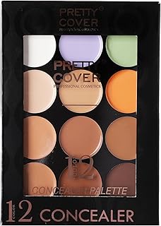 PRETTY COVER® Multi-Shade Concealer Palette - Blends to Cover Acne, Redness &amp; Imperfections with a Natural Finish (Shade 1)