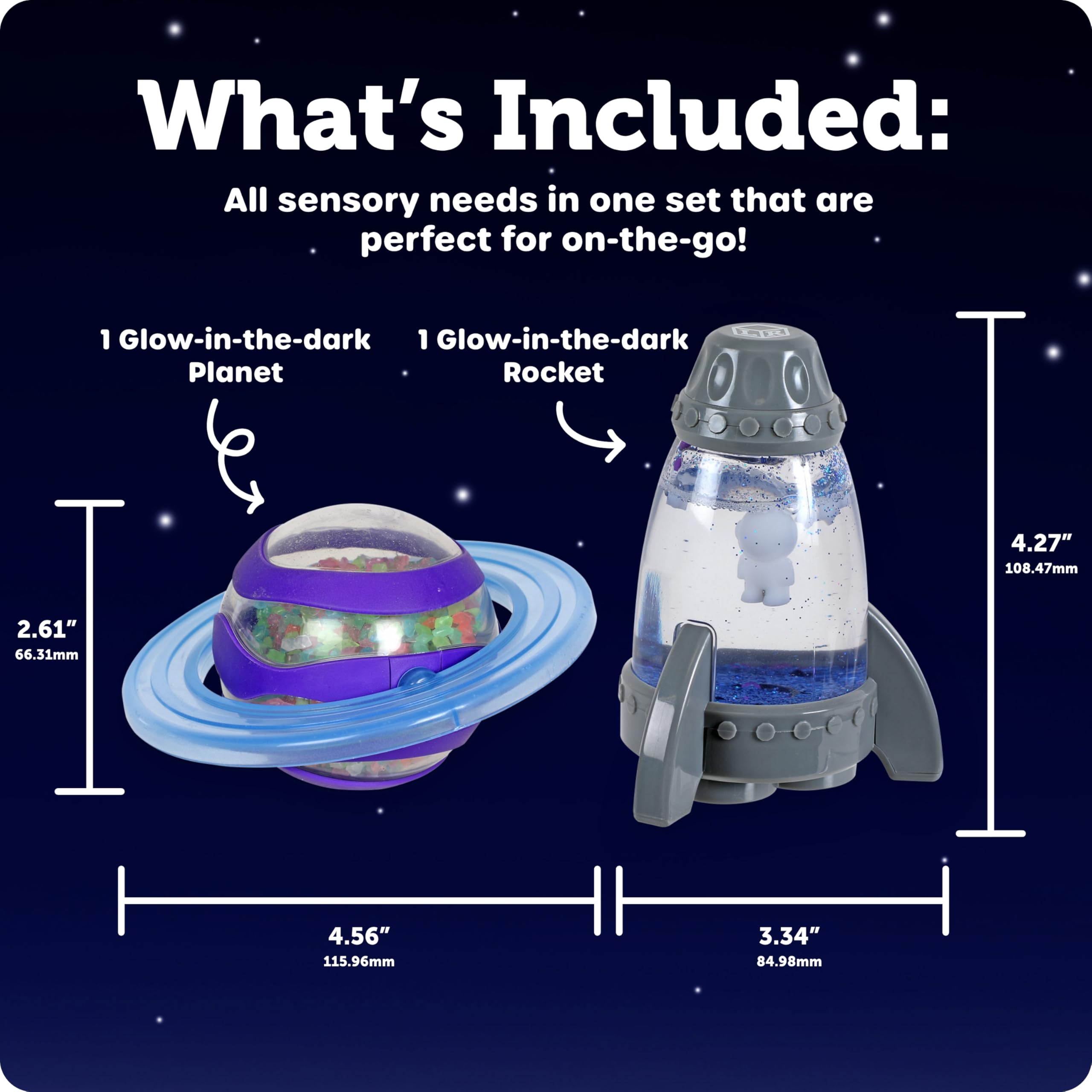 Learning Resources Soothing Space Fidget Set LER5580, da 3 Anni, Giocattoli Sensoriali Spaziali, Effetto Luminoso, Antistress