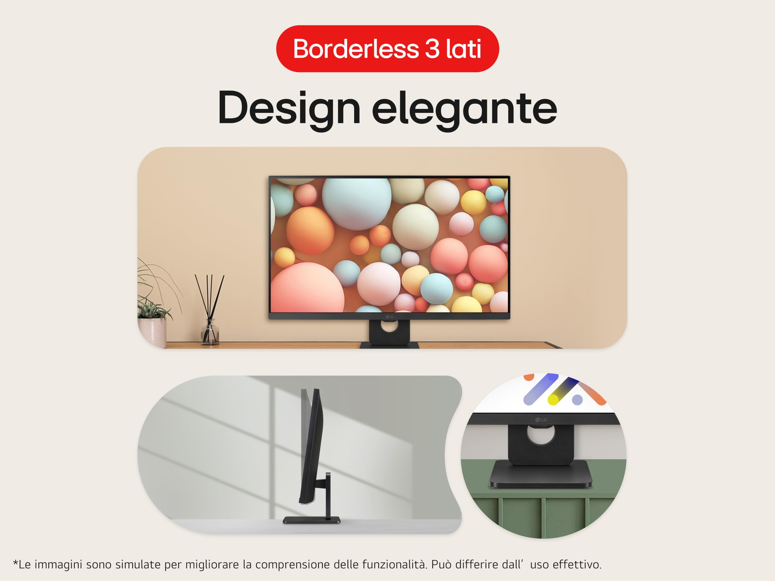 LG 27SR50F Smart Monitor 27" Full HD LED IPS HDR10, 1920x1080, smart webOS 23 con app di streaming, Audio Stereo 10W, 2x HDMI, 1x USB, WiFi, Miracast, AirPlay, Telecomando, Nero