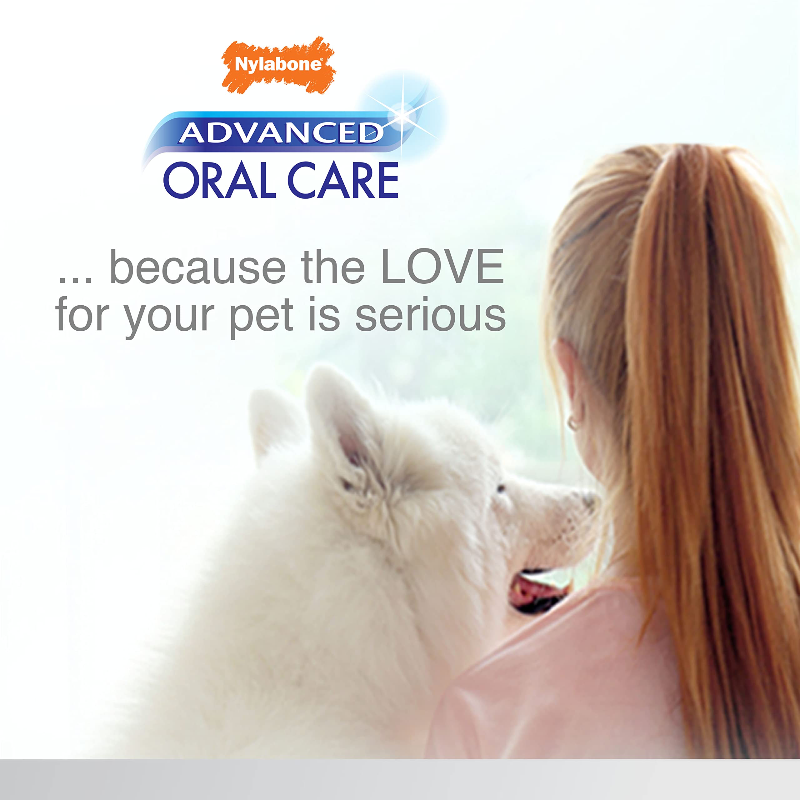 Nylabone Advanced Oral Care Kit Dentaire pour Chien Senior avec Brosse à Dents à Poils Doux et rembourrés 3 pièces
