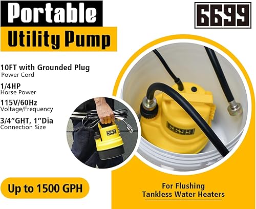 Miniatura 3 de 6699 Kit de limpieza de calentador de agua sin tanque Solo tienes que añadir vinagre descalcificador fácil de enjuagar calentadores de agua SUB 1500