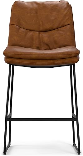 Miniatura 144 de SIMPLIHOME Randolph - Taburete moderno de mediados de siglo de madera curvada de 28 pulgadas (juego de 2) en piel sintética vegana gris piedra para