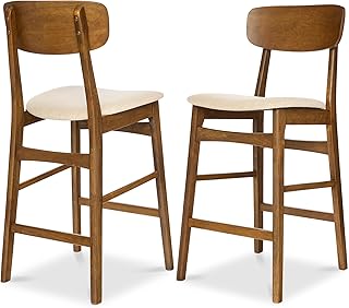 Best Choice Products Bar Stool Set of 2, Modern Farmhouse Counter Height...