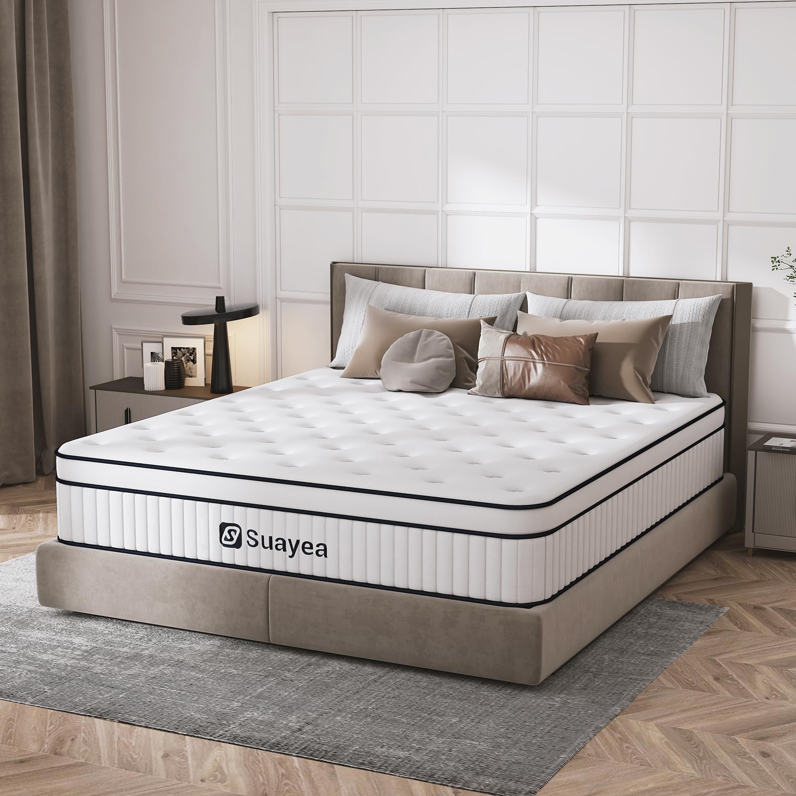 Ayeawo 14 Inch Hybrid Mattress King Size with Memory Foam