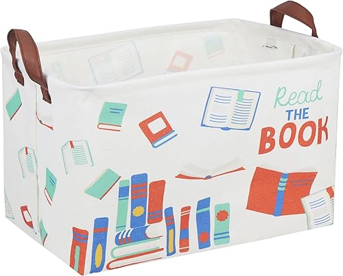 Miniatura 32 de Cesta para niños, cestas de animales, bonitos contenedores de almacenamiento rectangulares de juguetes, organizador de libros, decoración de