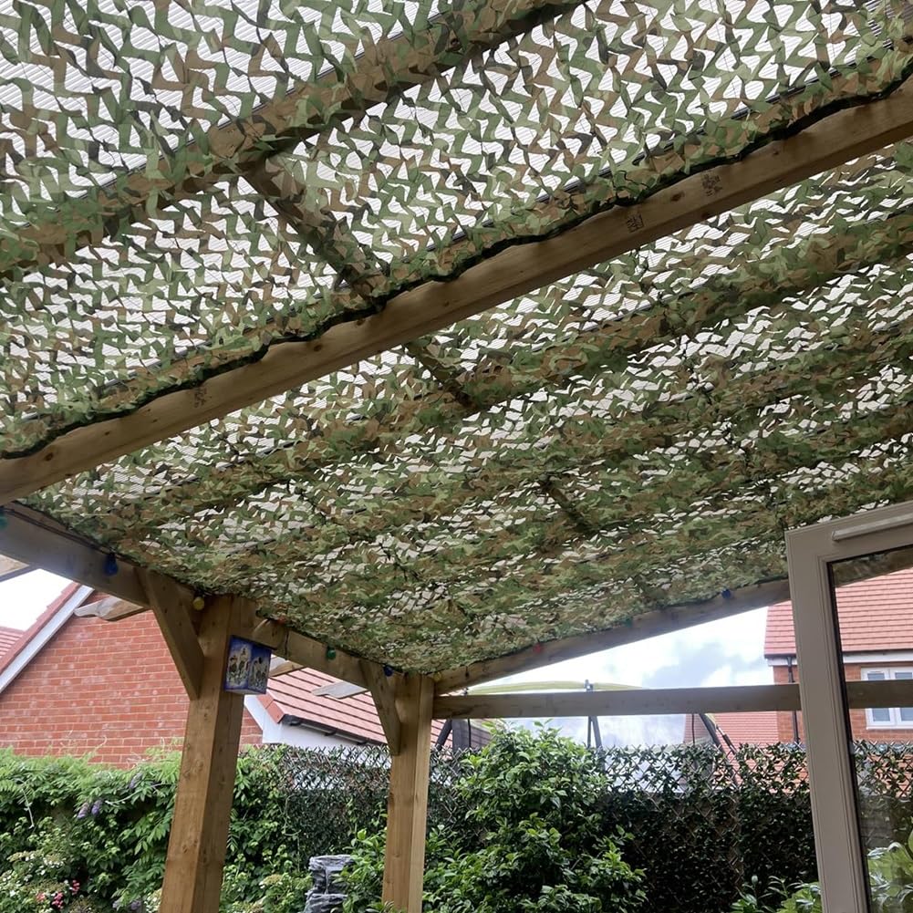 Malla De Camuflaje De Camuflaje Militar, Red De Camuflaje Exteriores, 2m 3.0m 4.0m 5m 6m 7m 10m 11m 12m 15m, Red De Sombra A La Terraza, para Cámping Caza Decoración Abrigo(1.5X14.0m)