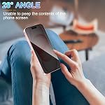 3 Pack Protection de l'écran de confidentialité pour iPhone 15 [Verre trempé anti-spy], Ultra HD, Anti-rayure, sans bulles, installation facile 9H Verre de protection pour iPhone 15