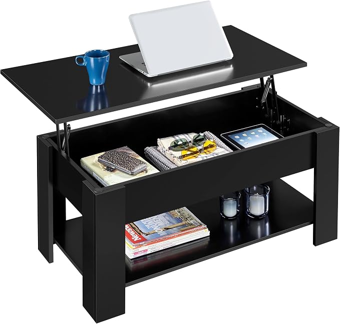 Yaheetech Coffee Table, Lift Top Coffee Table with Storage Compartment ...