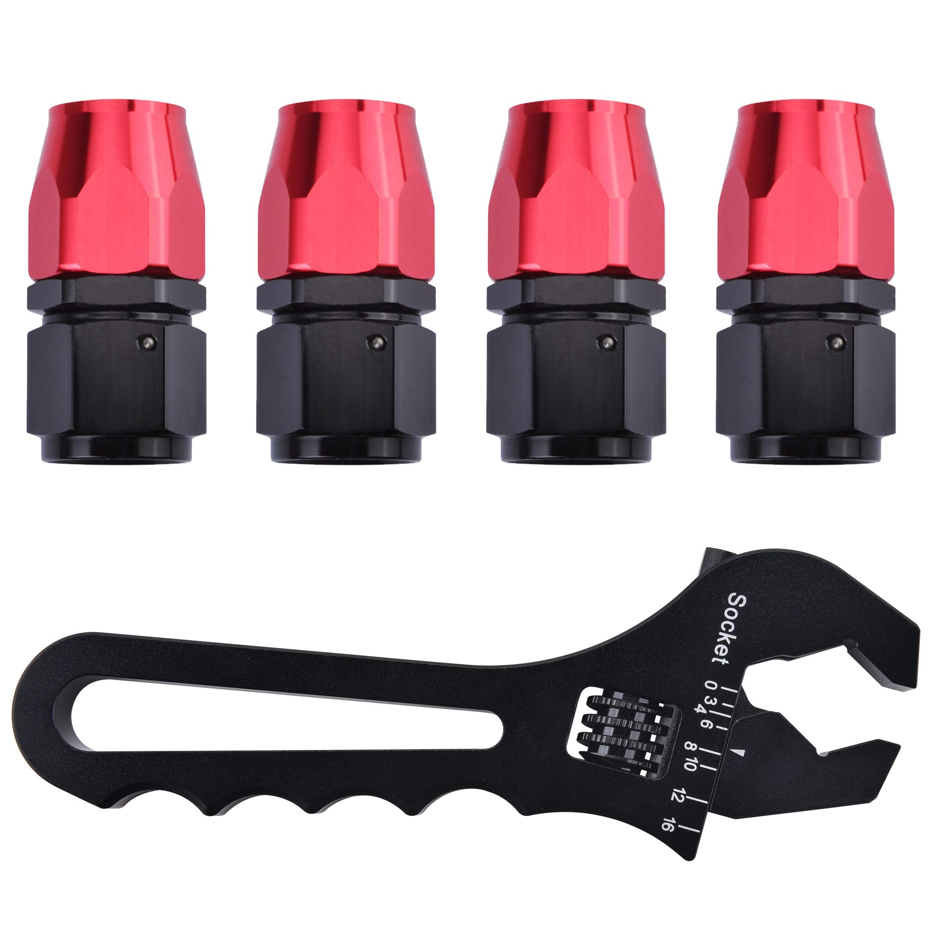 EVIL ENERGY 8AN Straight Swivel Hose End Fitting for braided fuel line Bundle with AN Hose Fitting A