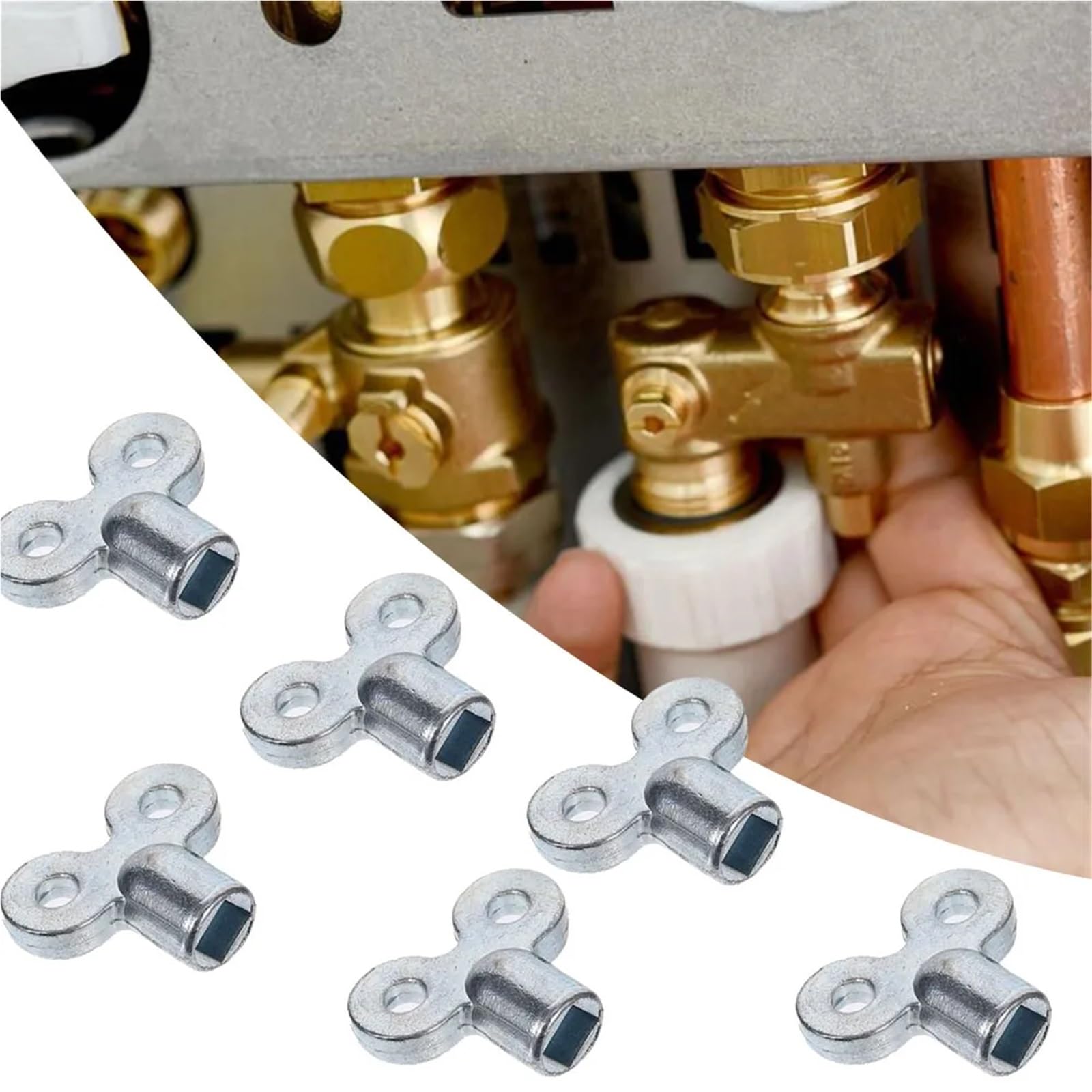 Juego de 6 llaves purga for radiadores aleación zinc. Llave for calefacción. for Herramienta for purgar y desatascar conductos ventilación central