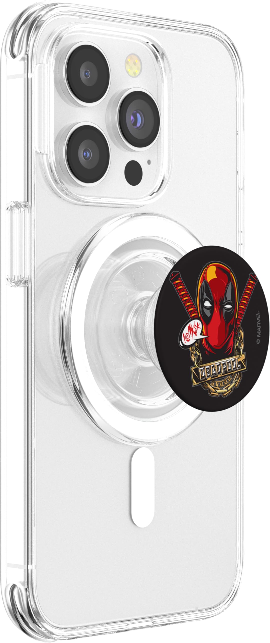 Marvel Deadpool Wade Wilson Swords and Chains PopSockets PopGrip for MagSafe, Clear - Image 4