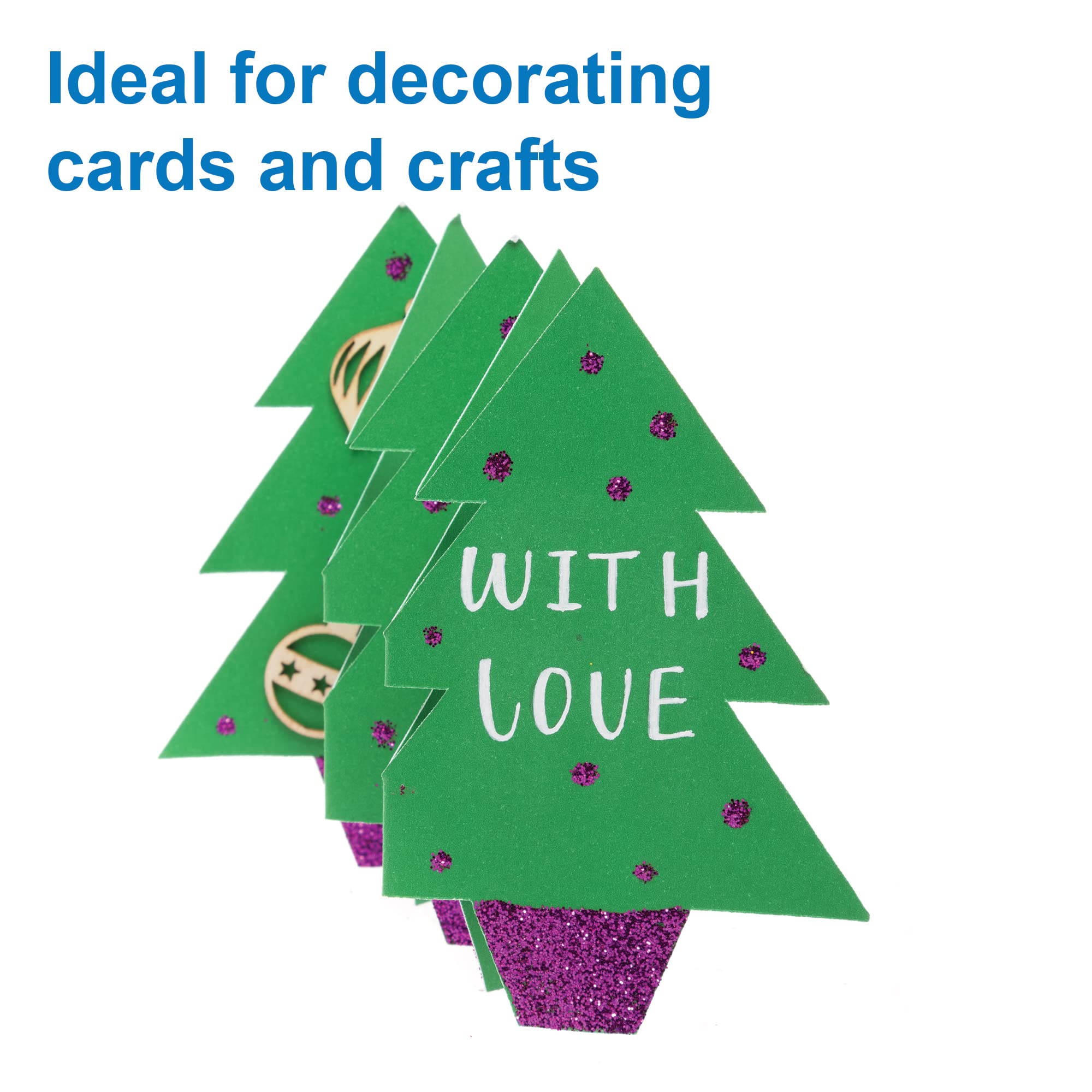 Baker Ross FE869 Tarjetas de Navidad Concertina en Blanco - Paquete de 10, Espacios en Blanco para Hacer Tarjetas, haz tus Propias Tarjetas Navideñas, Ideales para Proyectos de Manualidades para Niños