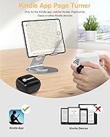 Vista 4 de Control remoto ADZERD para TikTok, volteador de páginas para iPad iPhone, control remoto Bluetooth para grabación de video con cámara, anillo