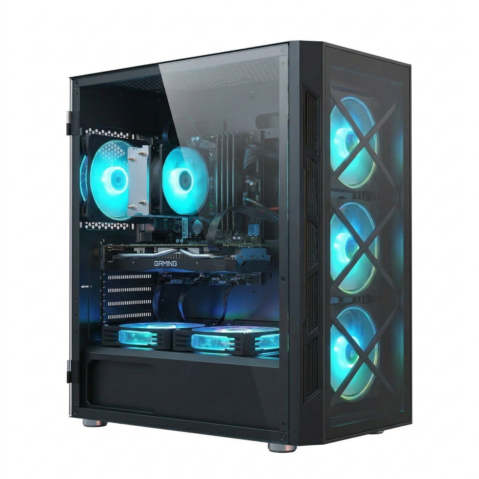 STGsivir PC Gaming, Ordenador de Sobremesa Gaming, Core i7 hasta 3.9GHz, Geforce GTX 1660 Super 6GB GDDR6, 32GB RAM,1TB SSD,WiFi 6,BT5.0,RGB Ventiladores x6,Windows11 Pro