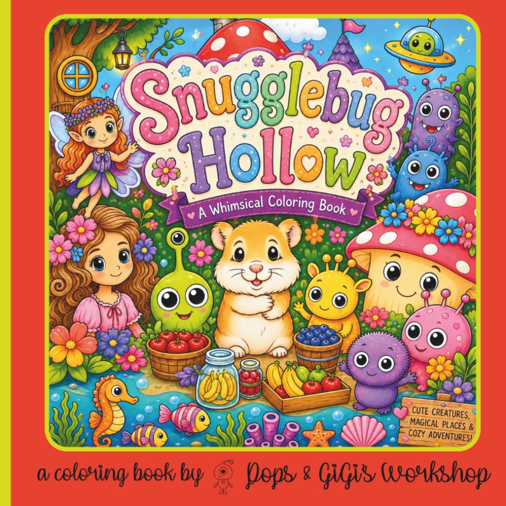 Snugglebug Hollow: A Whimsical Coloring Book of Cute Creatures, Magical Places, and Cozy Adventures