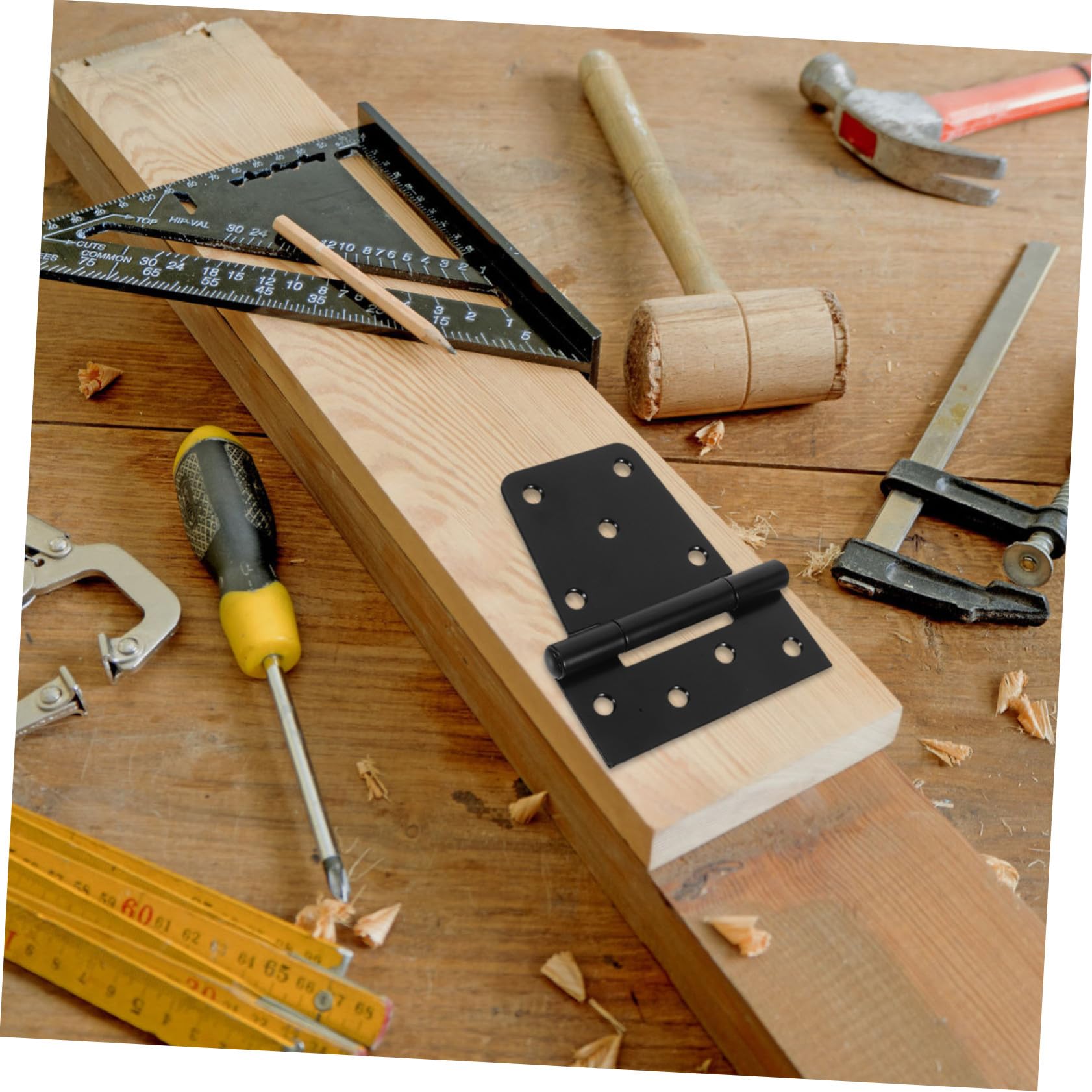 POPETPOP 2pezzi Cerniere Per Porte t Pesanti in Acciaio Nero Opaco Resistenti e Antiruggine Per Cancelli Scaffali e Mobiletti Con Fissaggi Adatti Utilizzo Interno Ed Esterno