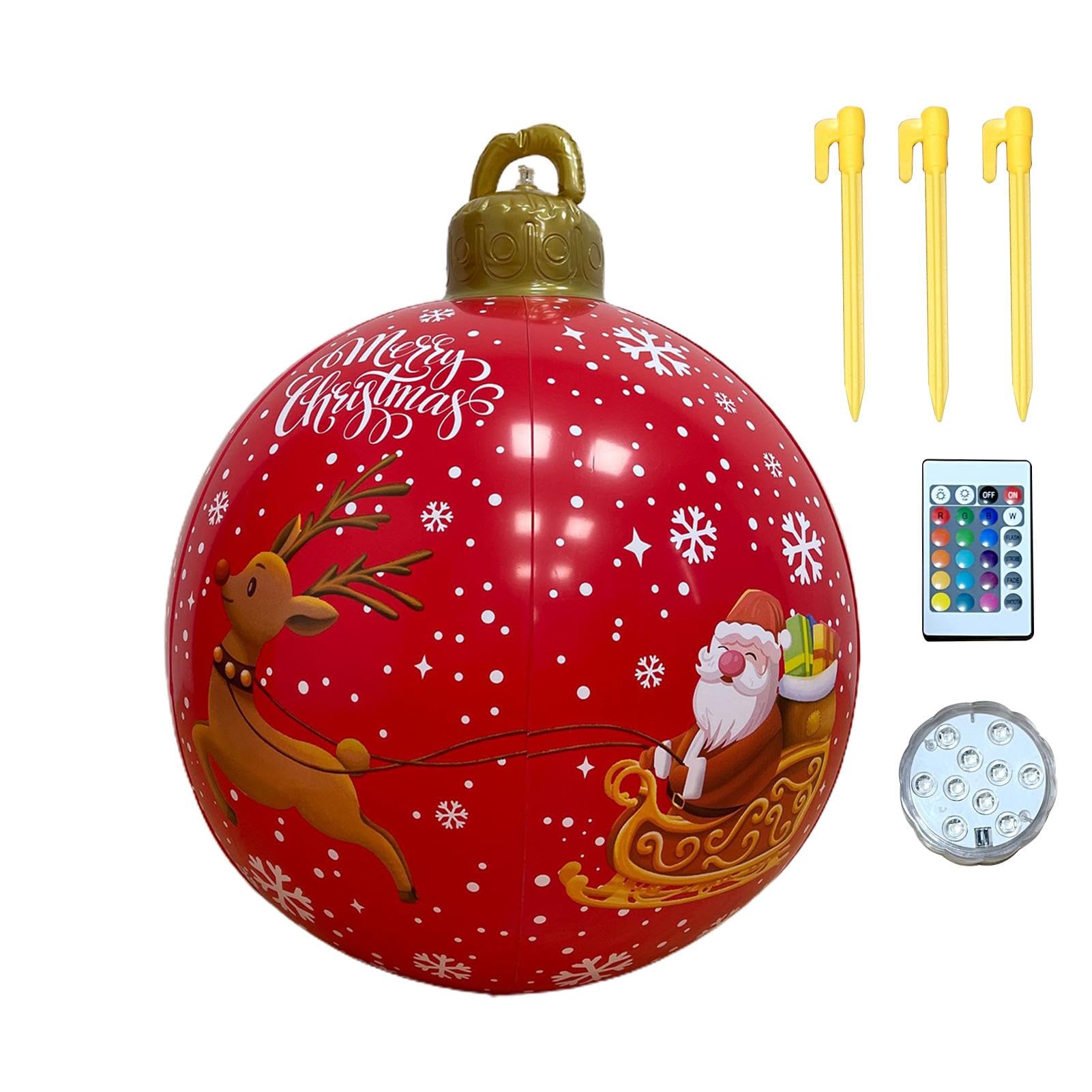 Grandes boules de Noël gonflables lumineuses pour transformer votre déco outdoor