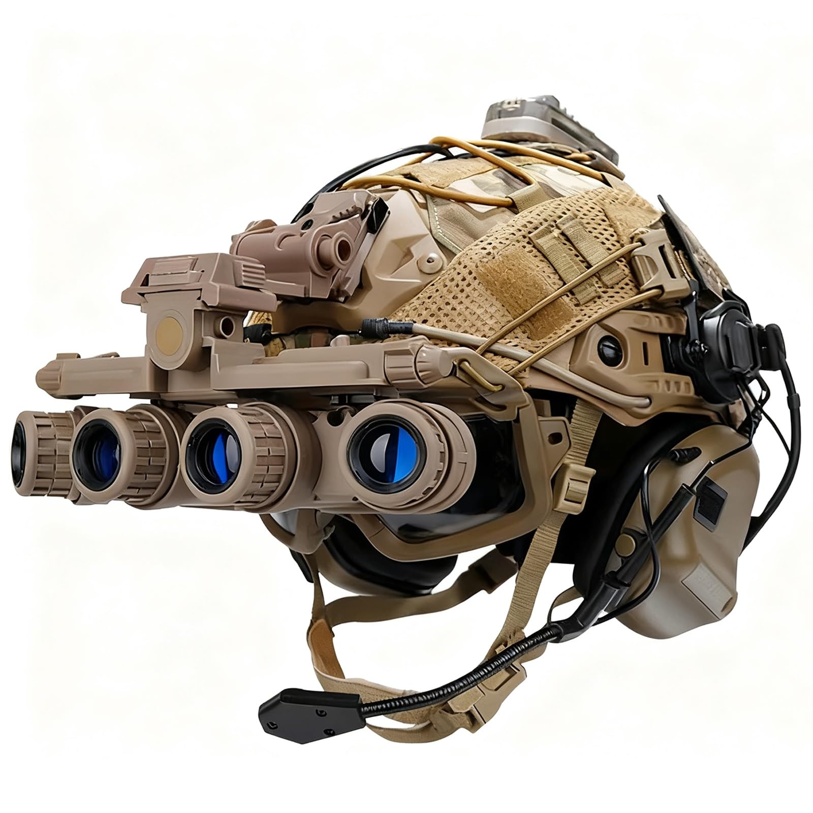 Schnelles Taktisches Helmset Mit Nachtsichtgerät GPNVG-18 (NVG) Stoßdämpfend, Schlagfest Multifunktionaler Helm Für Airsoft & Jagd
