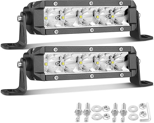 Miniatura 8 de Barra de luz LED de 20 pulgadas, combo de inundación de una sola fila, luz LED delgada para conducción todoterreno, luz de trabajo ultrafina, luz