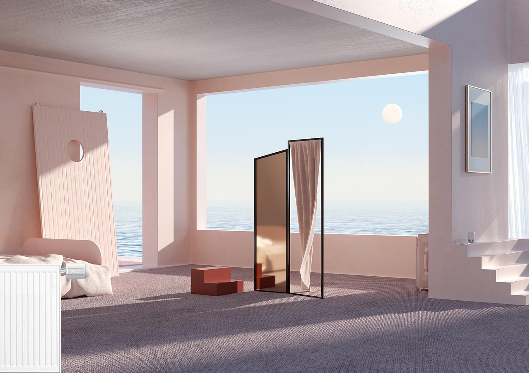 Smart Zigbee Valvole termostatiche per termosifoni, controllo tramite app Smart Life, controllo vocale di Alexa Googlehome
