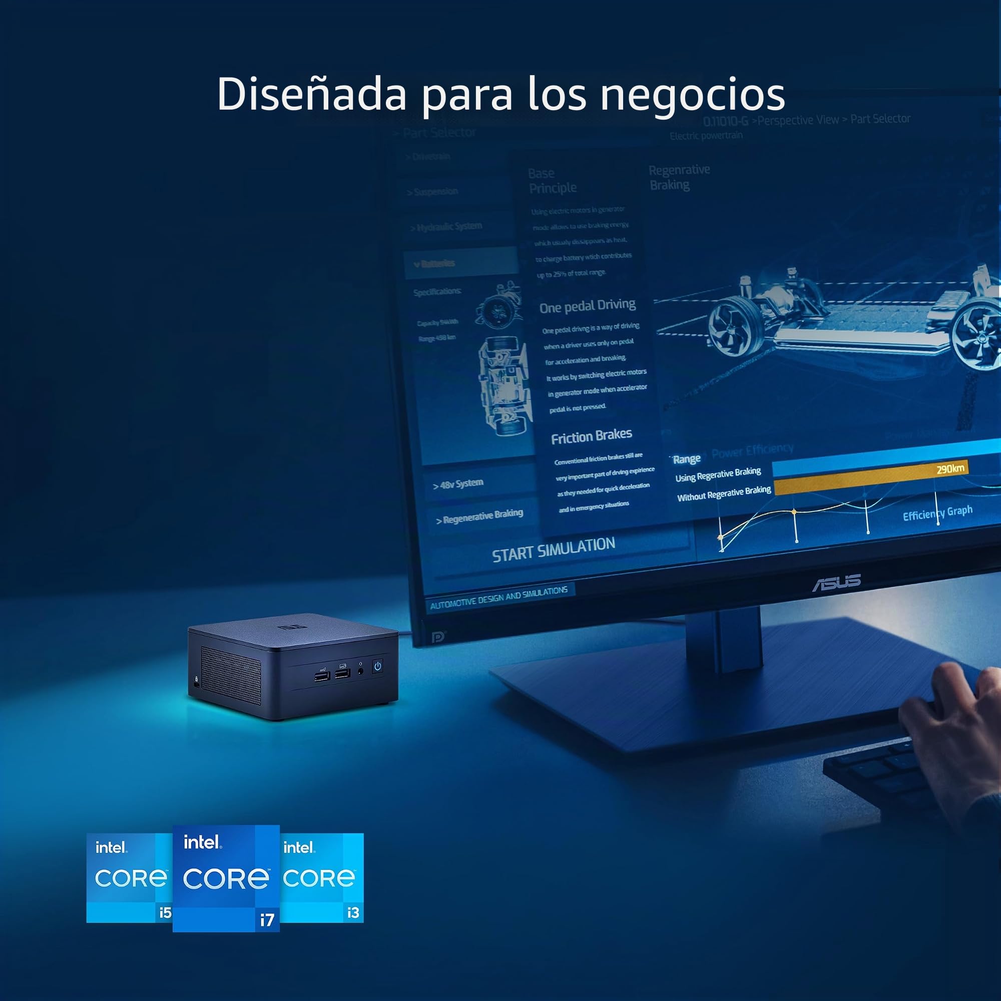 ASUS NUC 13 Pro - Ordenador de sobremesa Barebone (Intel Core i5-1340P, Intel UHD Graphics, sin Memoria, sin Almacenamiento, sin SO, Incluye Cable de alimentación)