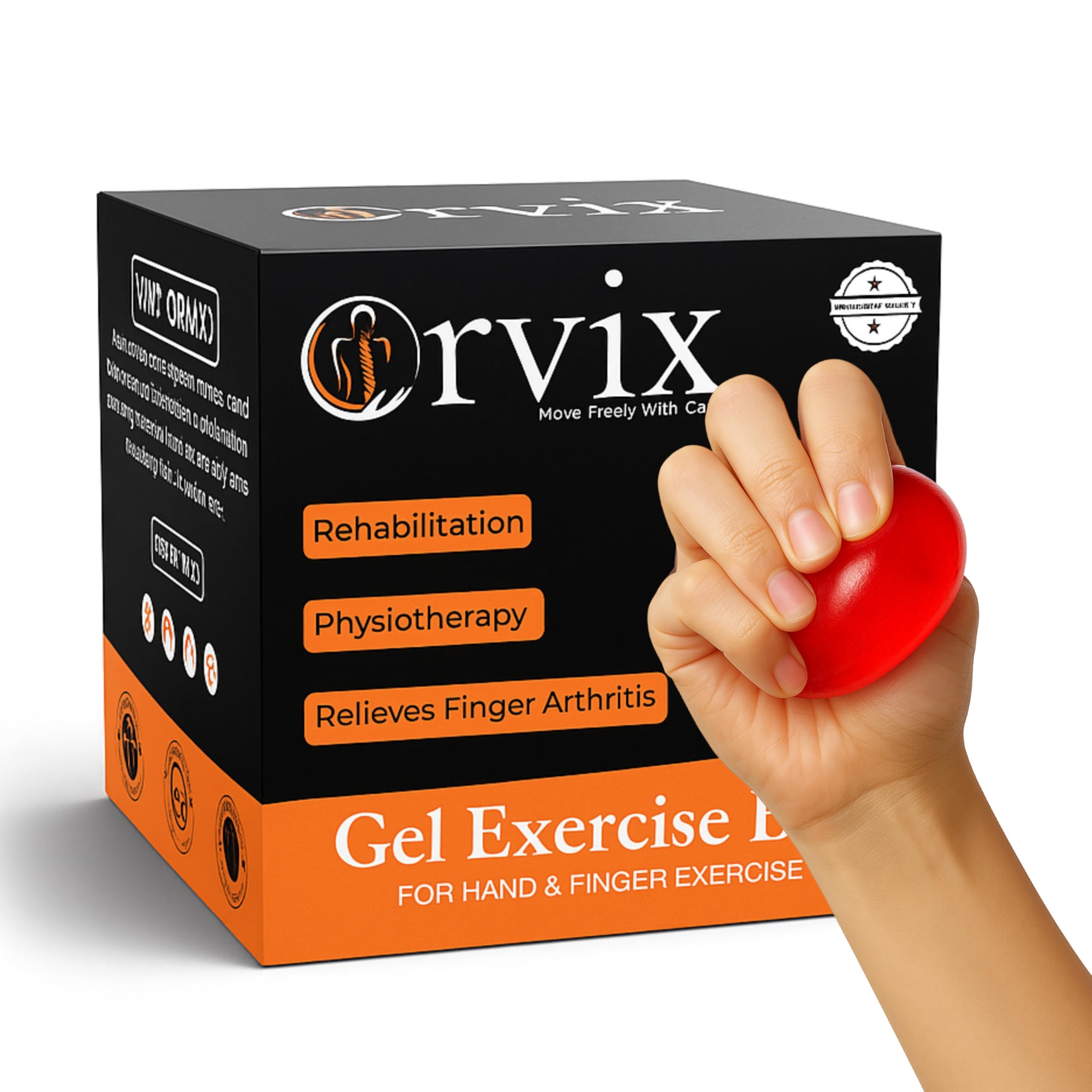 Gel Exercise Ball for Hand Therapy, Stress Relief, Grip Strength Training, Finger Strengthening, Physical Therapy, Daily Relaxation (Red)-image-27