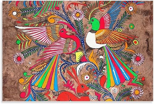Póster mexicano de arte popular mexicano, impresión sobre lienzo, para sala de estar, oficina, dormitorio, decoración de pared para dormitorio, sala